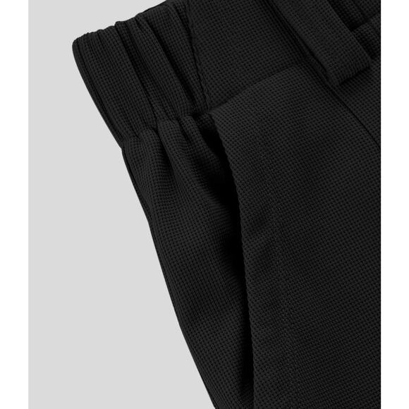 Halara Women's Black Flex High Waisted Pocket Wide Leg Waffle Work Pants L - Picture 4 of 11